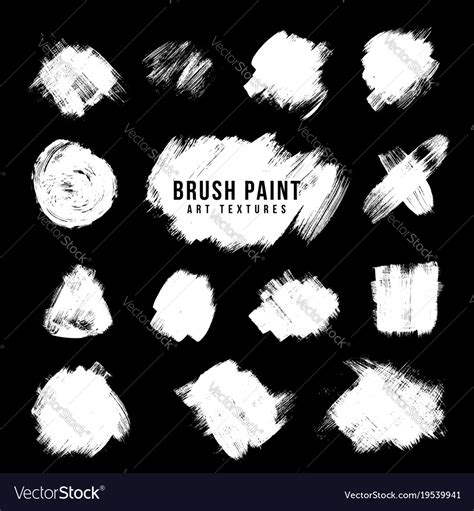Paint Brush Strokes Texture Royalty Free Vector Image