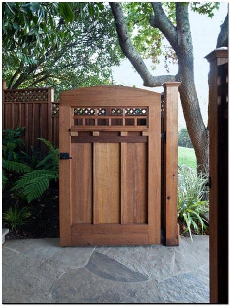 Elegant Redwood Planter Box Wooden Garden Gate Wooden Gate Door