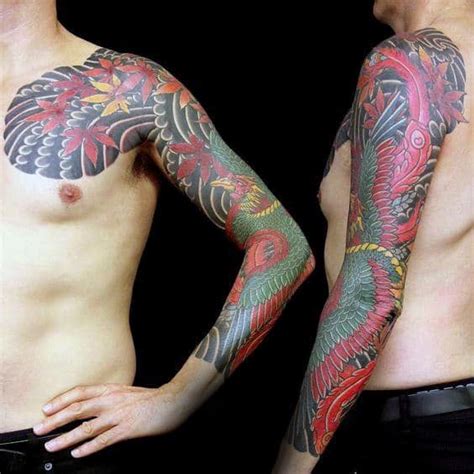 50 Japanese Phoenix Tattoo Designs For Men Mythical Ink Ideas