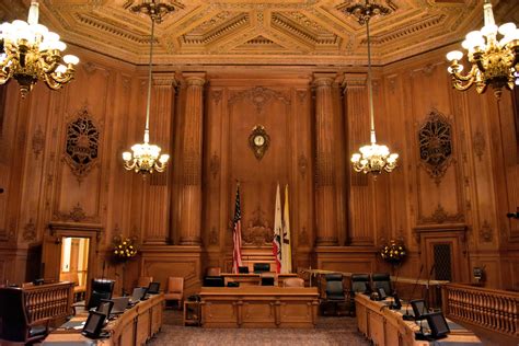 City Hall Supervisors Legislative Chamber In San Francisco California