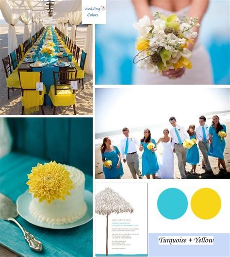 Color Inspiration Tropical Turquoise Yellow Summer Wedding Colors