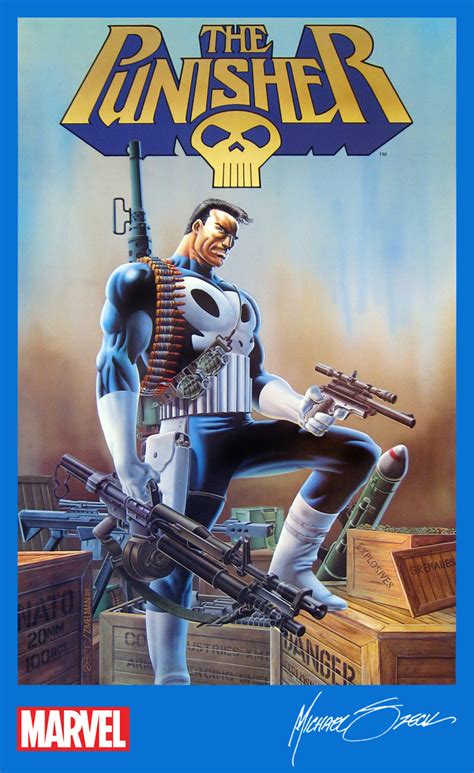 The Punisher Poster From Marvel Press 1986 With The Marvel Project