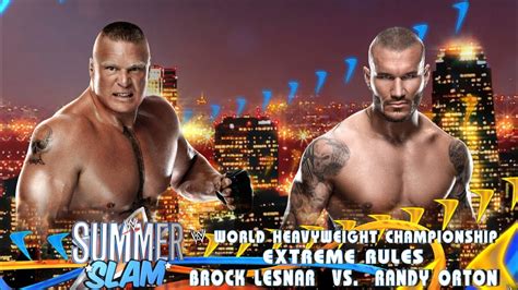 Wwe Brock Lesnar Vs Randy Orton World Heavyweight Championship