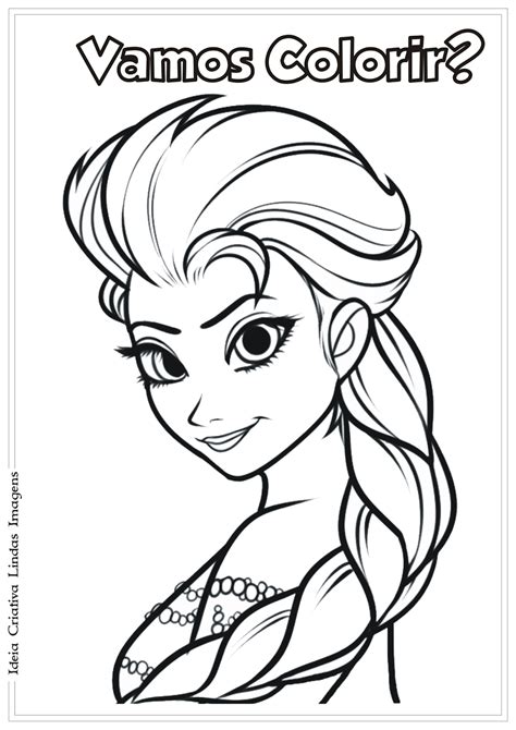 Elsa Frozen Desenho Para Colorir