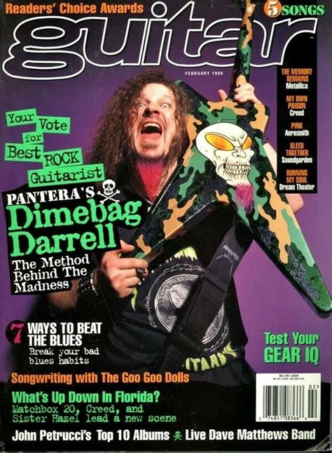 Dimebag Darrell Feb1998 Guitar Magazine Cover Обложка Плакат