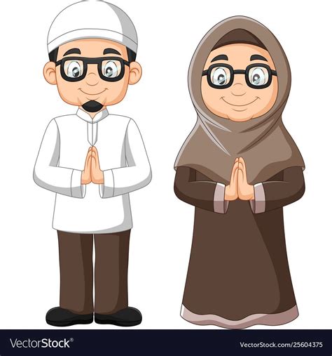 Ayah Ibu Anak Kartun Top Gambar Kartun Muslim Ayah Ib