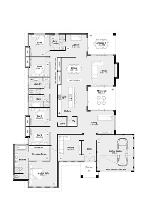 6 Bedroom House Plans, House Plans Mansion, Mansion Floor Plan, Family