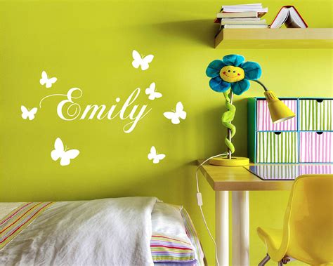 Butterflies With Customised Name Decal