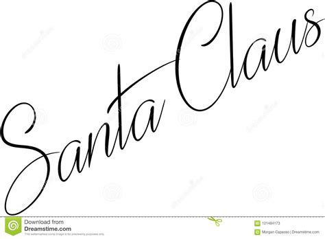 Santa Claus Text Sign Illustration Stock Vector Illustration Of