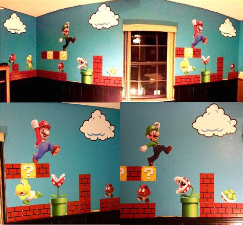 Cette excellente déco de chambre a été réalisée par des parents fans de mario, pour la naissance de leur fille en juillet dernier. Super Mario Bros Clouds Wall Decal - Bedroom Stickers ...