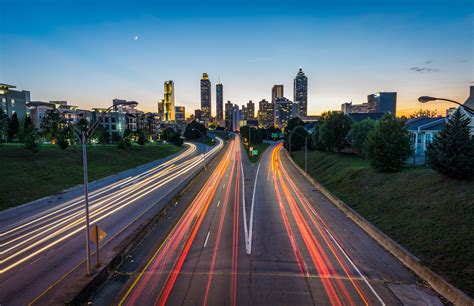 Skyline And Sky Towers With Highways In Atlanta Georgia Image Free