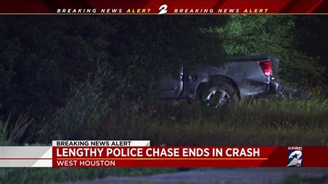 Lengthy Police Chase Ends In Crash Youtube