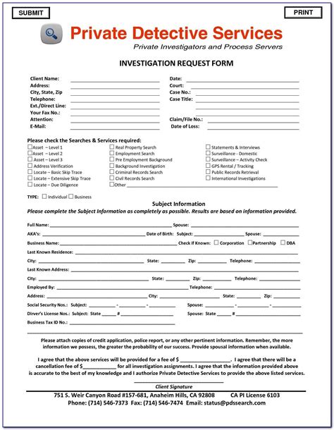Investigation Report Template Doc Cool Private Investigator with