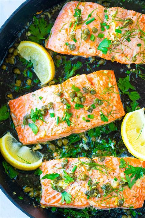 It usually takes 10 minutes to bake a salmon that is an inch thick. Garlic Caper Butter Baked Salmon