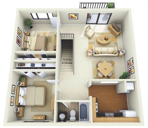 This Two Bedroom Floor Plan Is Simple Streamlined And Convenient As