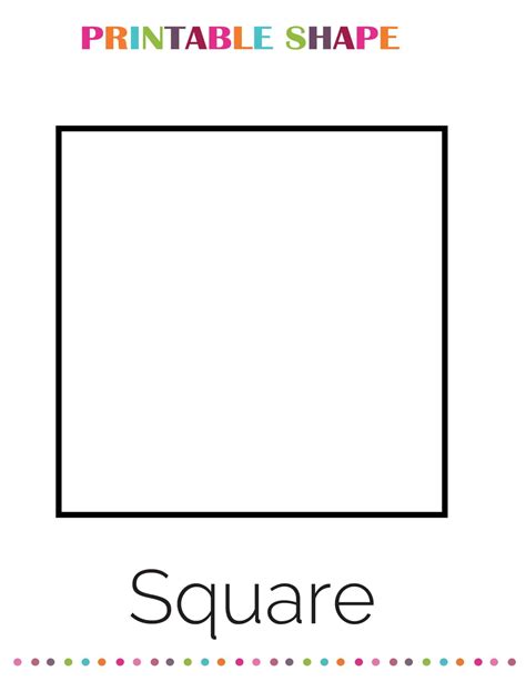 Free Printable Square Shape Shapes For Kids Lesson Plans For