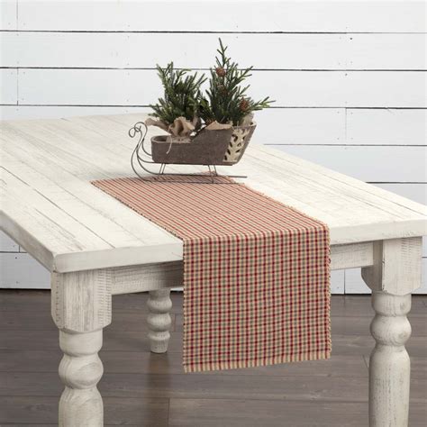 Jonathan Plaid Ribbed 36 Inch Table Runner The Weed Patch