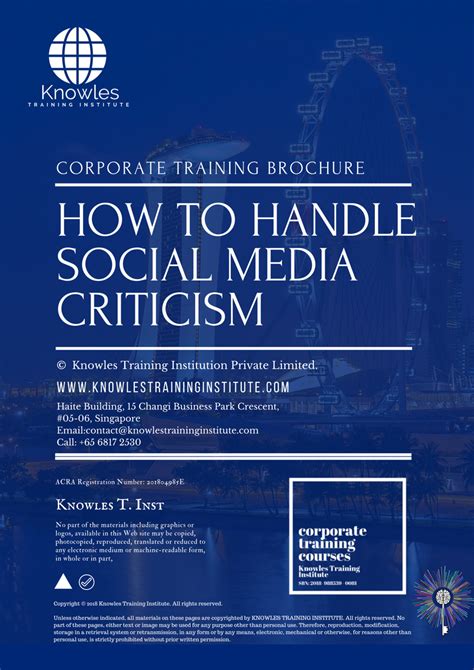 How To Handle Social Media Criticism Training Course In Singapore