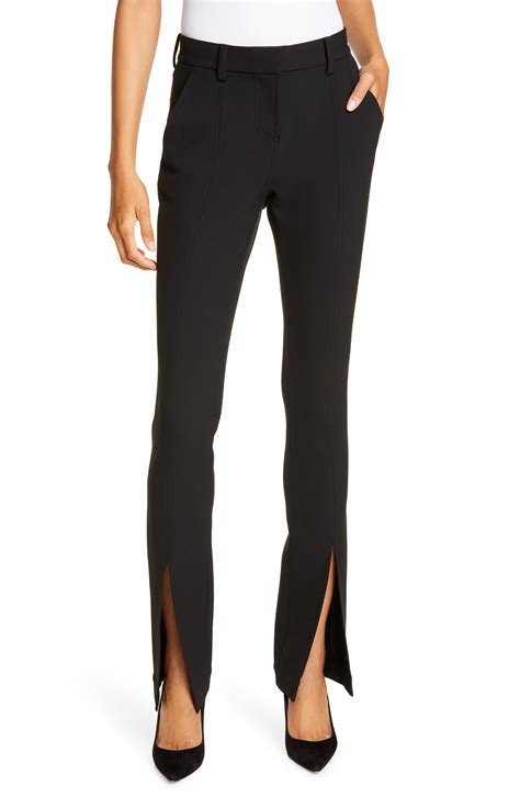 Alc Conway Front Slit Pants In Black Lyst