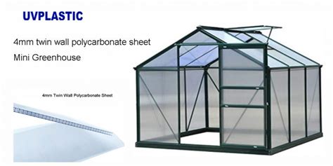 4mm Twin Wall Polycarbonate Sheet For Mini Greenhouse Uvplastic