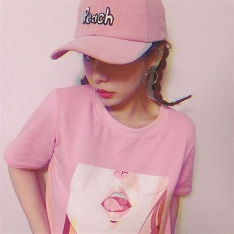 Top Pink Anime Girl Sexy T Shirt T Shirt Harajuku