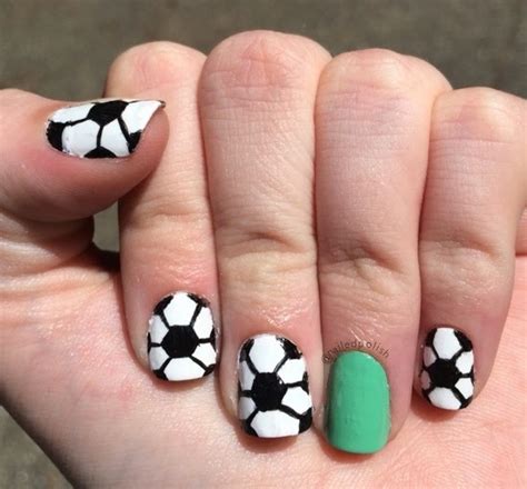 Nailed Polish Soccer Ball Nails