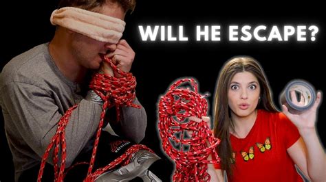 intense i tied up my bf with duct tape and rope hostage escape challenge pt 5 youtube