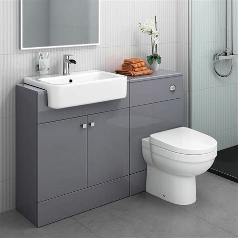 Exclusive to the bath co., the home of traditional, timeless design, comes this luxury bathroom suite. 1160mm Harper Gloss Grey Combined Vanity Unit - Sabrosa II ...