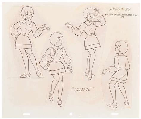 Josie And The Pussycats Drawings By Willie Ito Hanna Barbera 1970