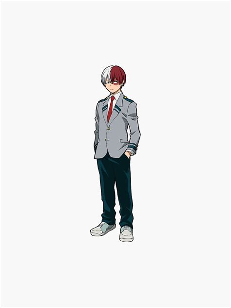 Pegatina Todoroki Uniforme Escolar De Redri0t Redbubble