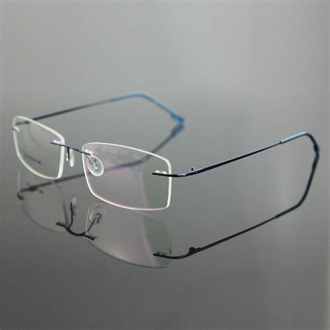 New Lightest Men S Rimless Stainless Steel Eyeglasses Glasses Rxable