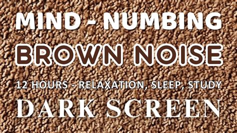 Smoothed Brown Noise Hours Black Screen For Relaxation Sleep