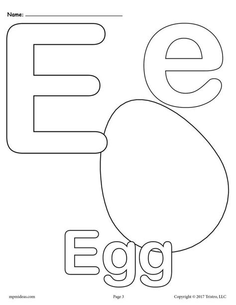 Letter E Alphabet Coloring Pages 3 Printable Versions Coloring