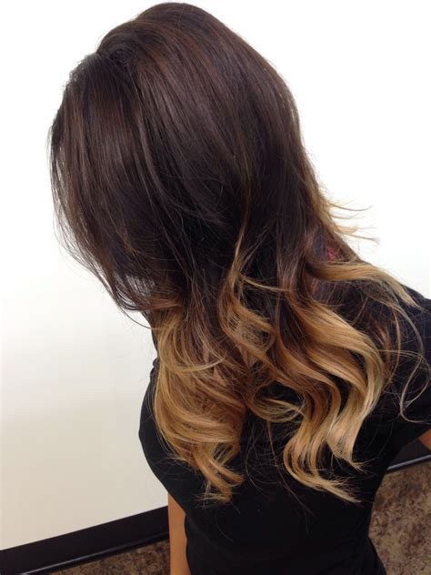 Ashy blonde or platinum ends refresh your locks and make them brighter. Ombre dark brown to blonde medium length hair | Hair and ...