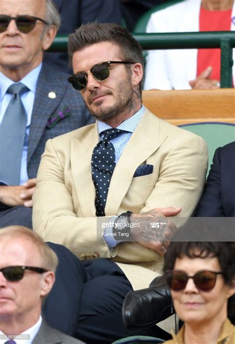 David Beckham Attends Day Eleven Of The Wimbledon Tennis Championships