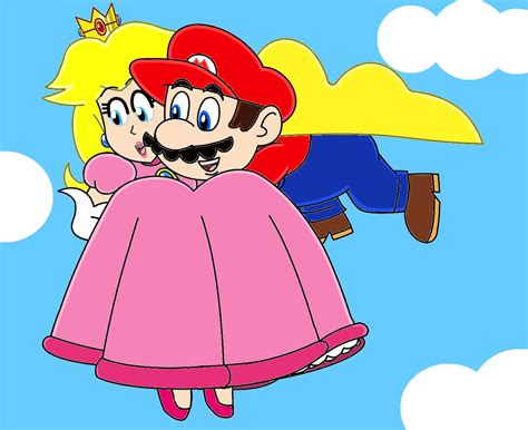 Cape Mario And Princess Peach By Princesspuccadominyo On Deviantart