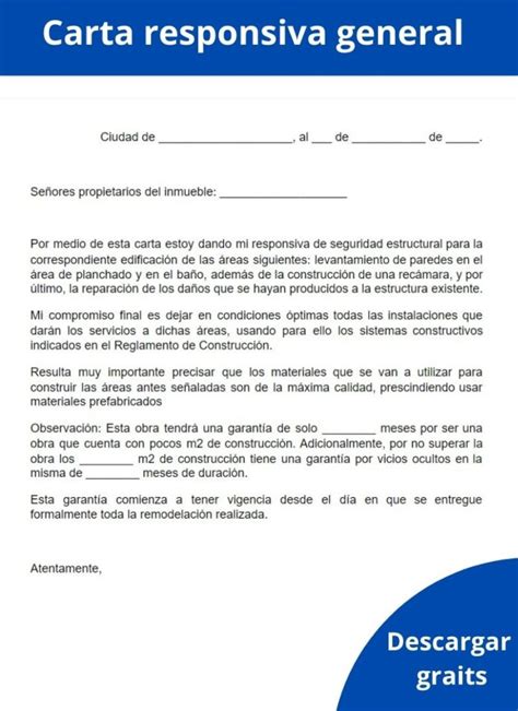 Carta Responsiva Formatos Y Ejemplos Milformatos Com Sexiz Pix