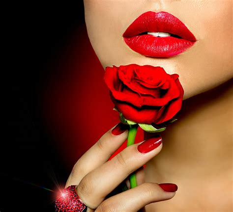 Red Lips Hd Wallpaper