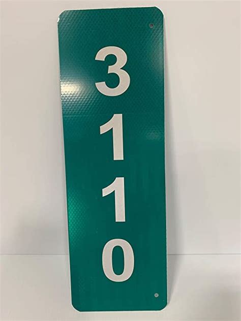 Custom Reflective Green 911 Address Aluminum Sign Numbers