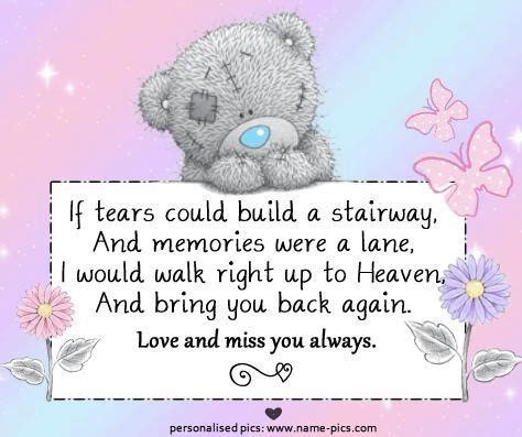 If tears could build a stairway and thoughts a memory lane i'd walk right up to heaven and bring you home again. If tears could build a stairway | My Little Angel ♥ | Pinterest
