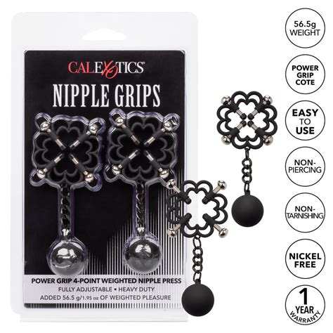 Buy The Nipple Play Nipple Grips Black Power Grip 4 Point Weighted Nipple Press Clamps Jewelry