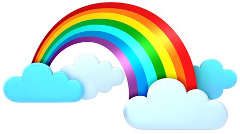 Rainbow With Clouds Clipart Free Download On Clipartmag