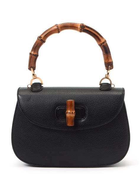Lyst Gucci Bamboo Handle Handbag In Black