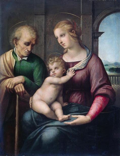 Madonna With Beardless St Joseph Painting By Raphael