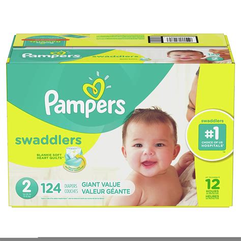 Diapers Size 2 124 Count Pampers Swaddlers Disposable Baby Diapers