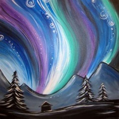 Aurora Borealis In Chalk Acrylic Painting Tutorials Painting Projects