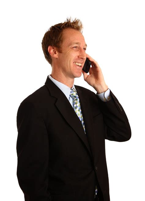 Cell Phone Businessman Free Stock Photo A Young Businessman Talking