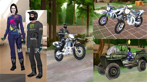 Thesims 4 Cc Motocross Bs Jeep Car Rideable With Outfit By Waronk