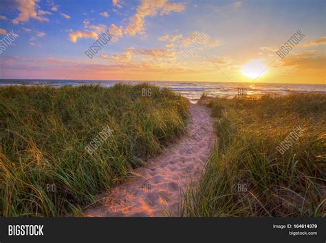 Path Sunset Beach Image And Photo Free Trial Bigstock