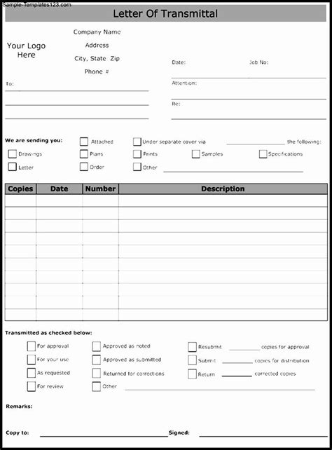 construction submittal form template    construction